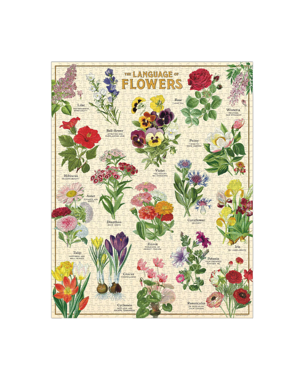 Vintage Language Of Flowers Puzzle