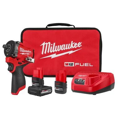 Milwaukee M12 FUEL Stubby 1/2 Inch Impact Wrench Kit