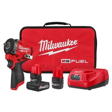 Milwaukee M12 FUEL Stubby 3/8 Inch Impact Wrench Kit