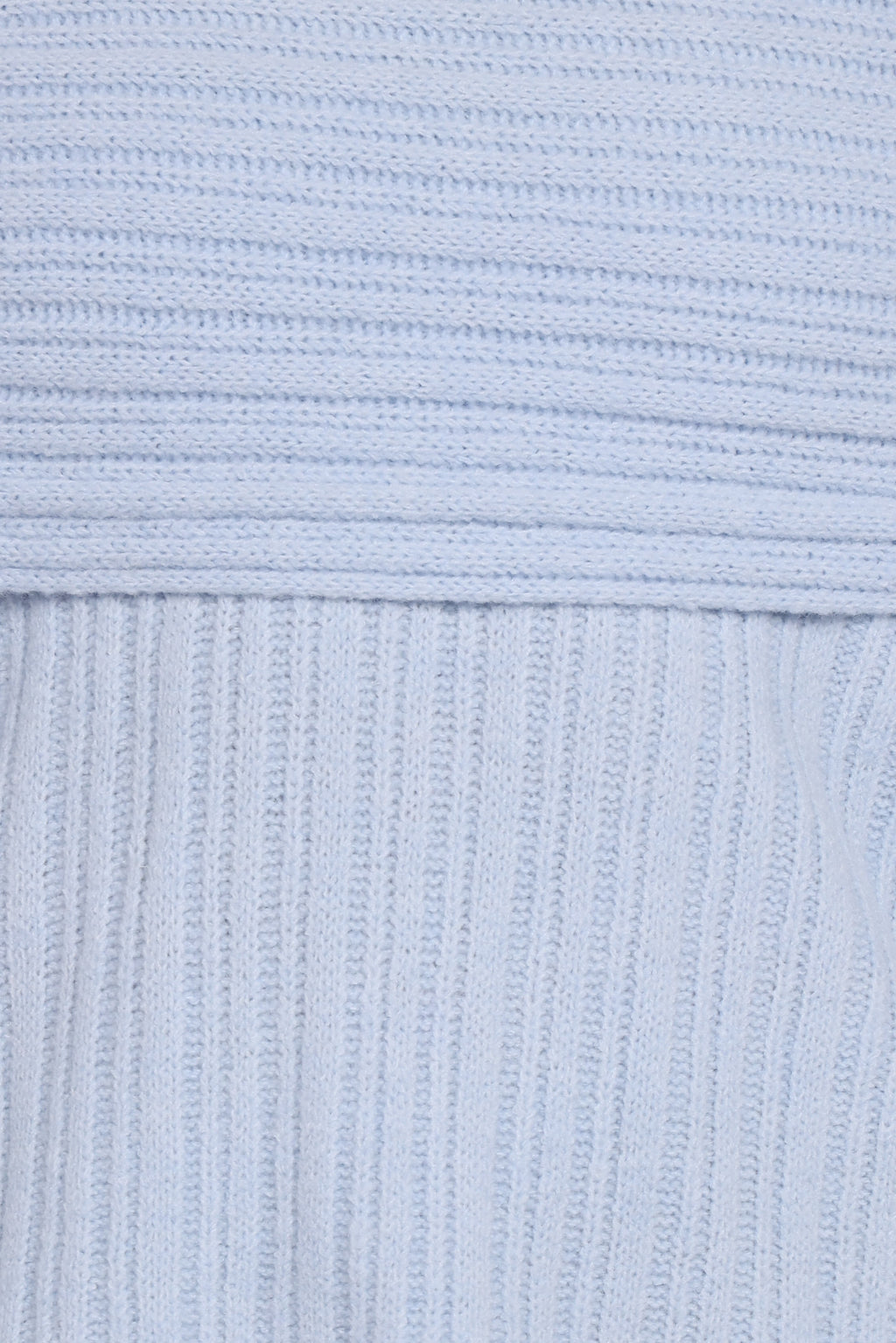 Kenny Off Shoulder Knit Sweater - Pale Blue