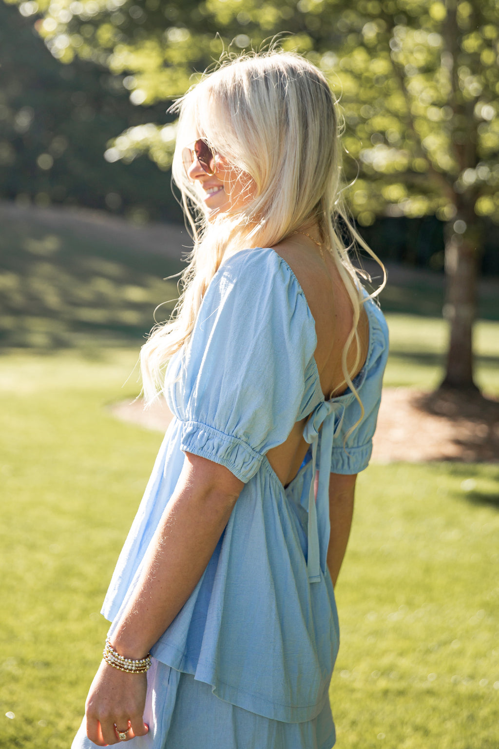 Summer Stroll Peplum Blouse - DU Deal